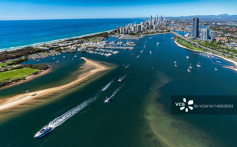 黄金海岸冲浪者天堂QLD澳大利亚航空照片图片素材