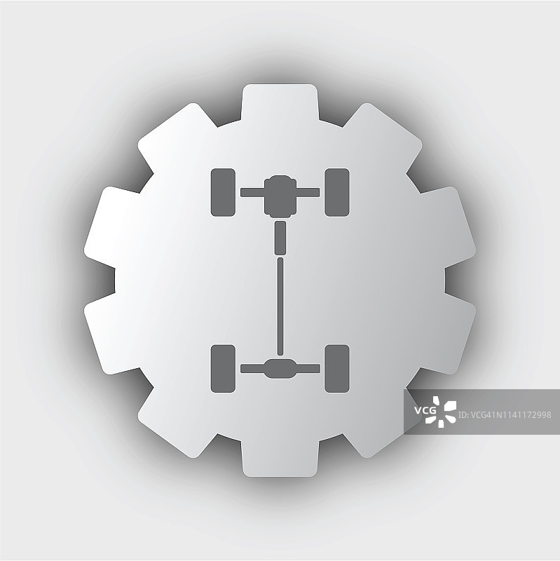 汽车底盘细线图标图片素材