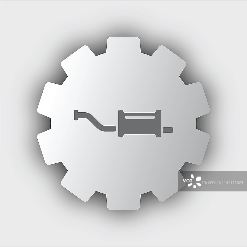 汽车排气管消声器图标图片素材