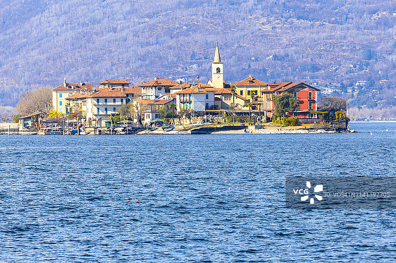 意大利皮埃蒙特马焦雷湖斯特雷萨渔夫岛图片素材