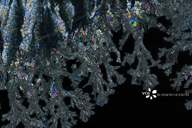 偏振光下的氯化钡图片素材