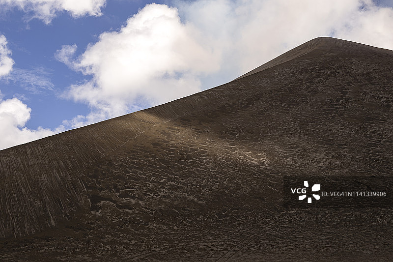 从火山灰平原看亚苏尔火山图片素材
