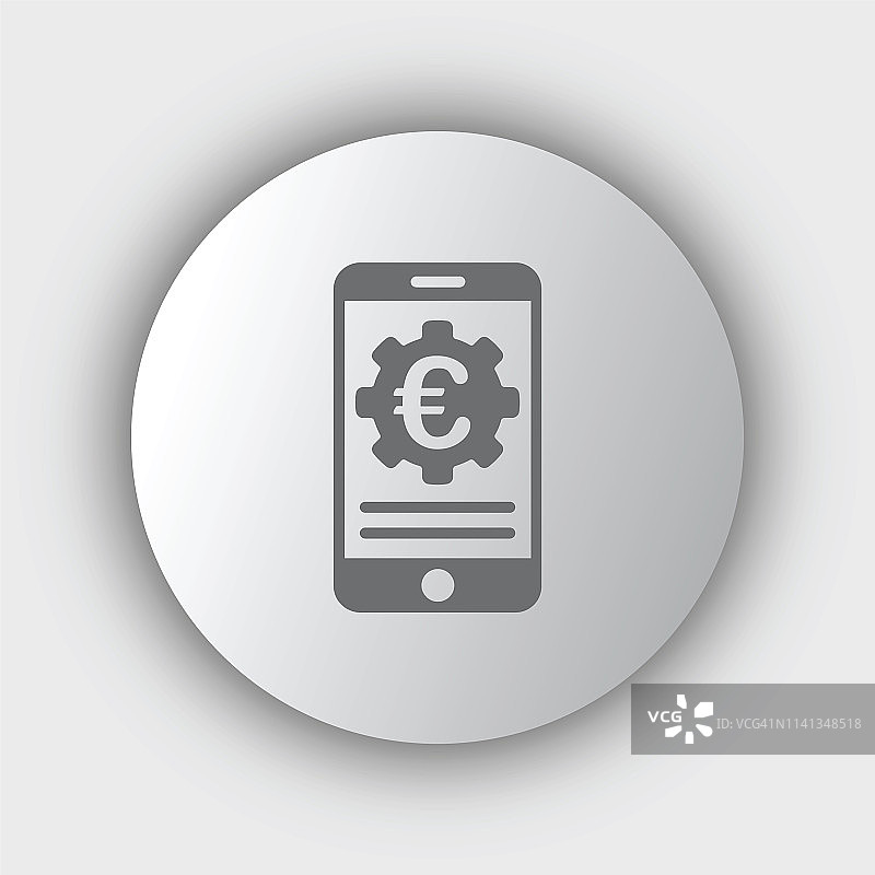 屏幕上带有欧元符号的智能手机图片素材