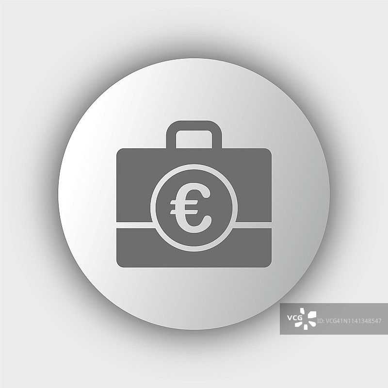 扁平风格欧元包图标图片素材