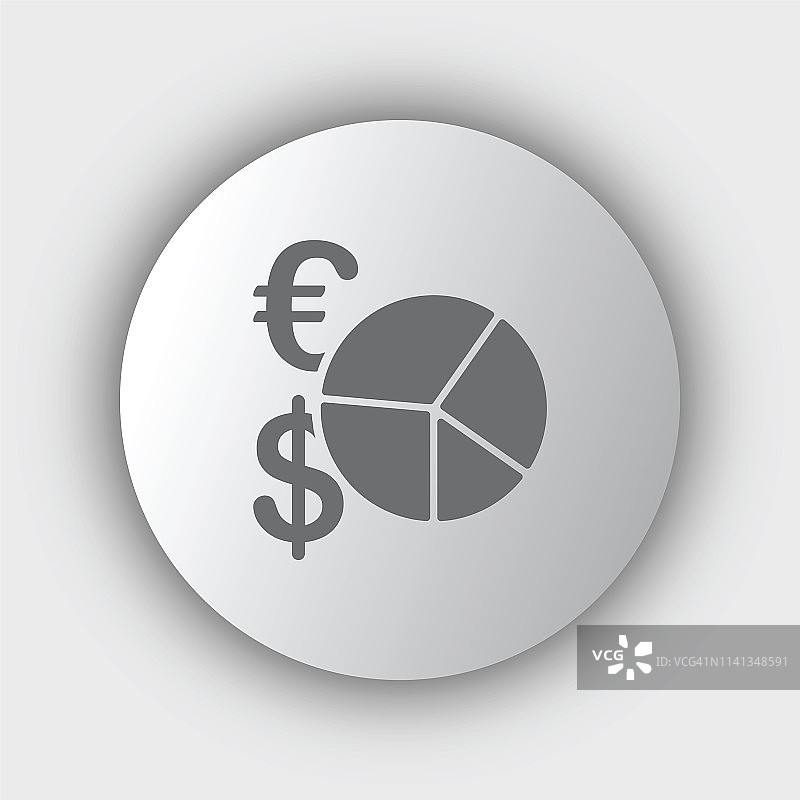 图表、图形、美元、英镑图标。图片素材