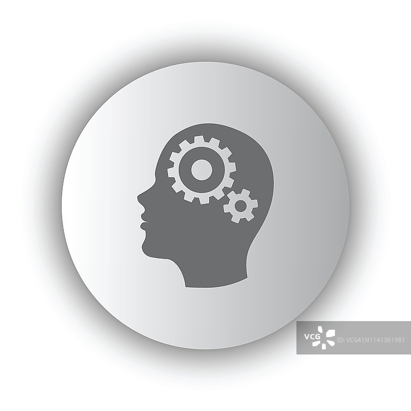 头部齿轮图标图片素材