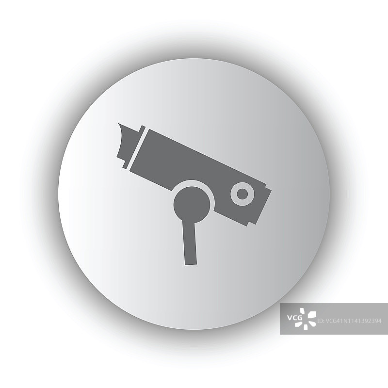 扁平化设计的监控摄像头图标图片素材