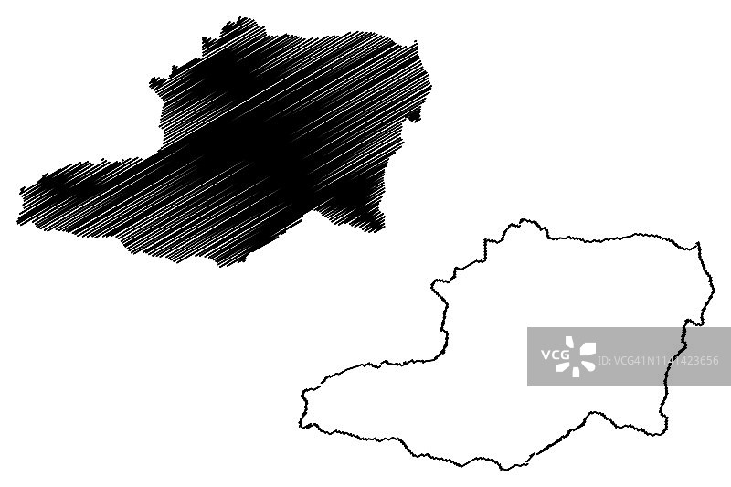 首都区（委内瑞拉）地图矢量图片素材