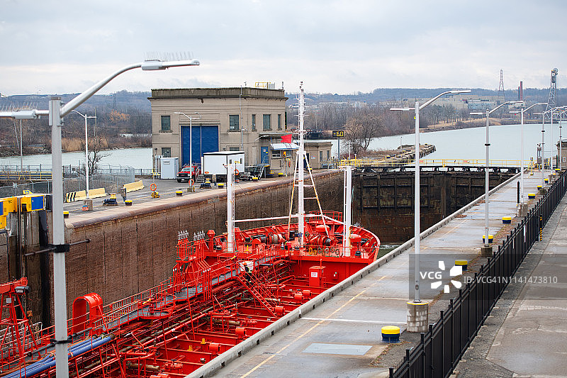 韦兰运河上的船只图片素材