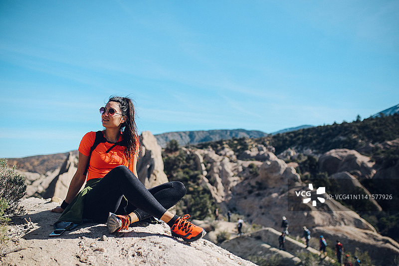 从加利福尼亚州魔鬼潘趣酒碗顶端欣赏美景图片素材