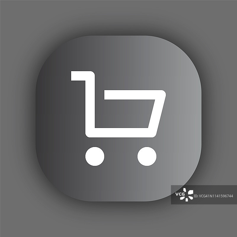 购物手推车线性图标图片素材