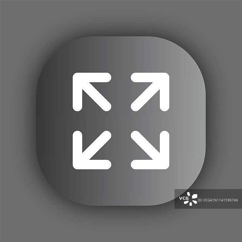 全屏和退出全屏图标图片素材