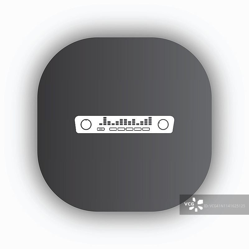 车载收音机扁平图标图片素材