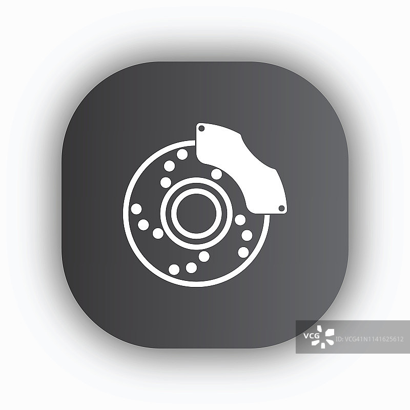 制动系统图标矢量图图片素材