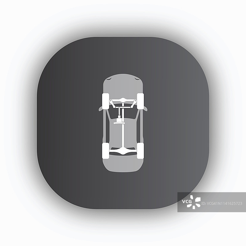 带有发动机的普通汽车底盘图片素材