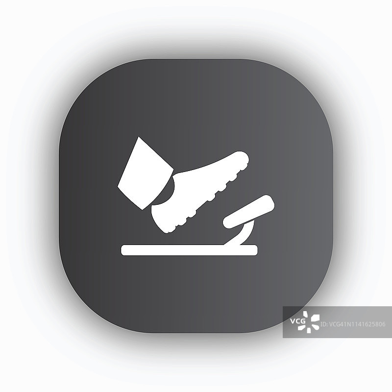 制动踏板警告HMI仪表盘扁平图标矢量图图片素材