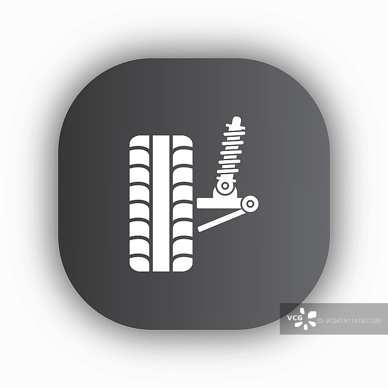 汽车悬架矢量线条图标图片素材