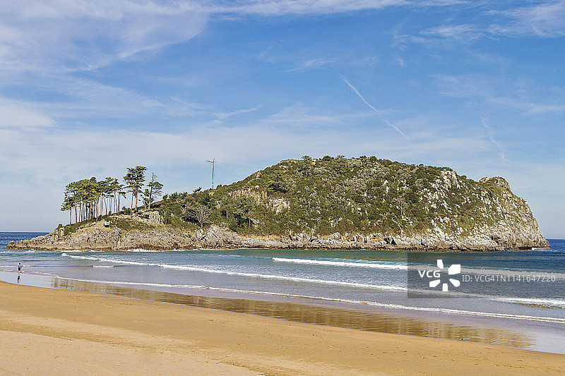 莱凯蒂奥的巴斯克沿海小镇图片素材