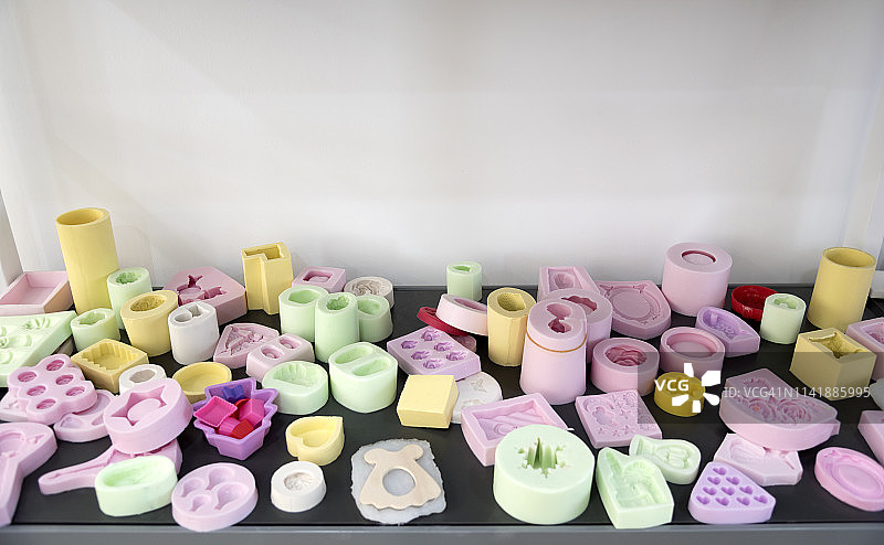 肥皂和蜡烛模具图片素材