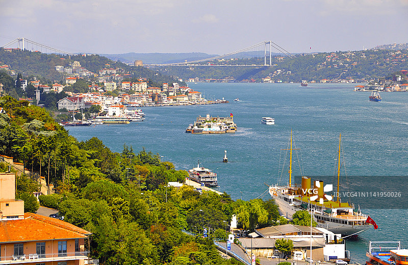 伊斯坦布尔博斯普鲁斯海峡风光图片素材
