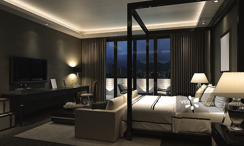 豪华卧室室内设计图片素材