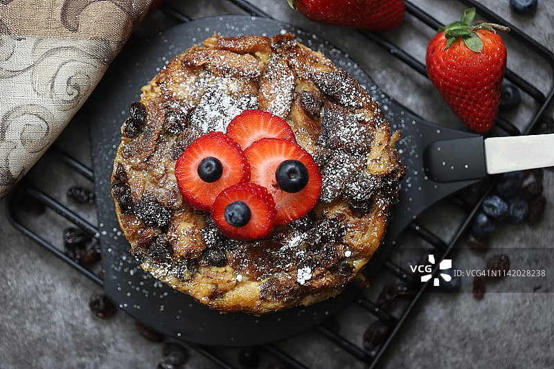 自制面包布丁图片素材