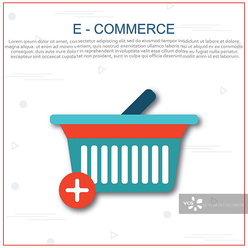 购物篮图标，购物车图标 - 插图图片素材