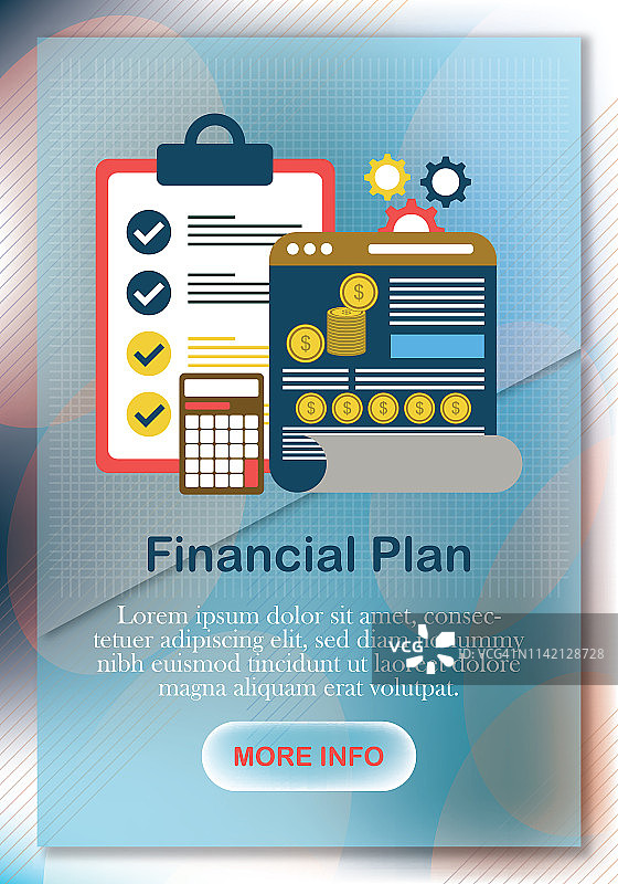 商业与金融规划扁平风格设计图片素材