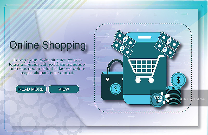 通过智能手机在线购物图片素材