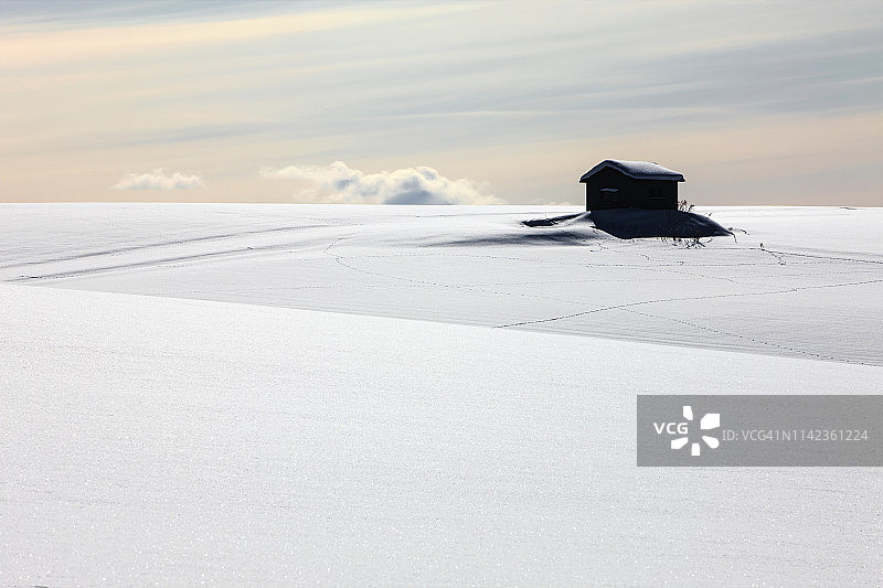 日本北海道美瑛町冬季景观图片素材