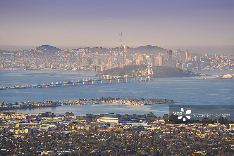 伯克利和旧金山海滨图片素材