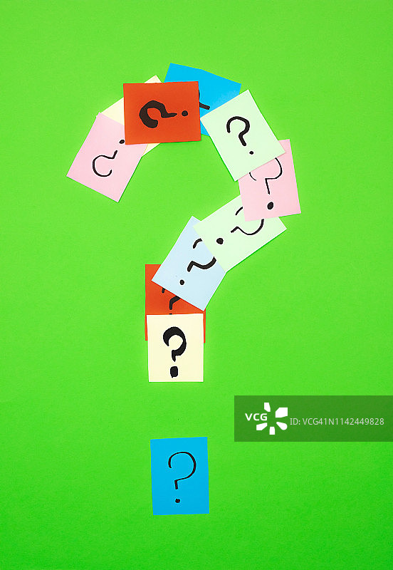 问号形状的卡片图片素材