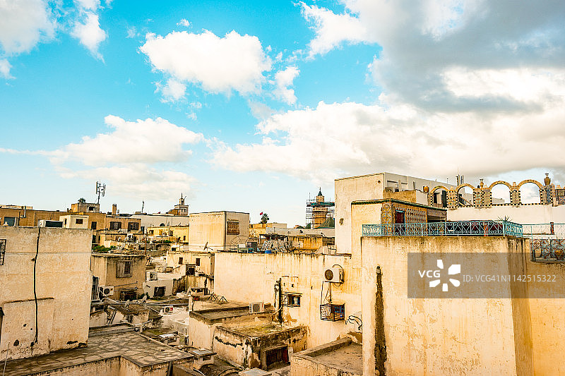 突尼斯黎明天际线图片素材