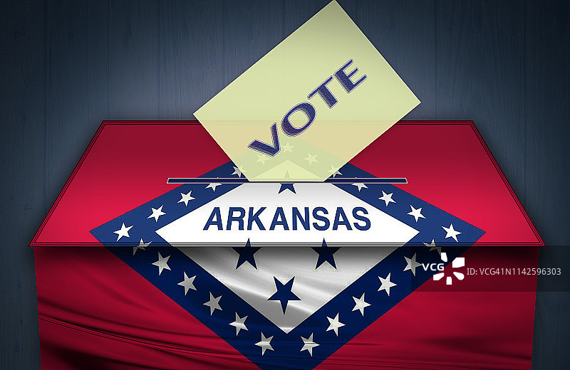 美国阿肯色州选举投票箱图片素材