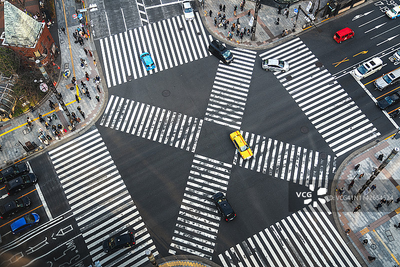 银座十字路口图片素材