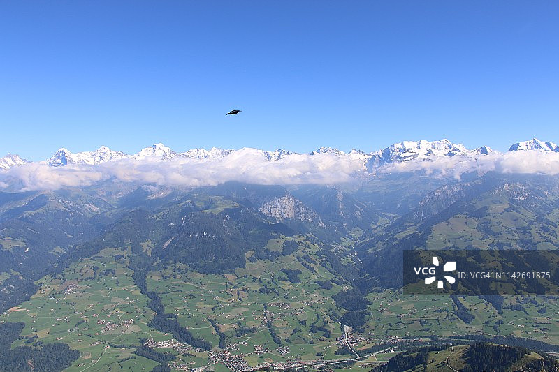 瑞士伯尔尼尼森山自然风光图片素材