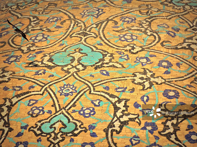 伊斯法罕谢赫·洛特夫拉清真寺穹顶特写图片素材