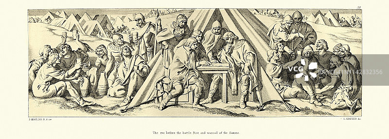 诺曼征服：黑斯廷斯战役前夕，1066年图片素材