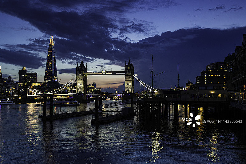 伦敦塔桥日落图片素材
