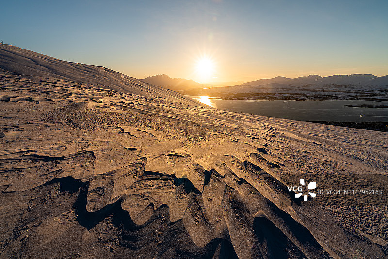 特罗姆瑟日落图片素材