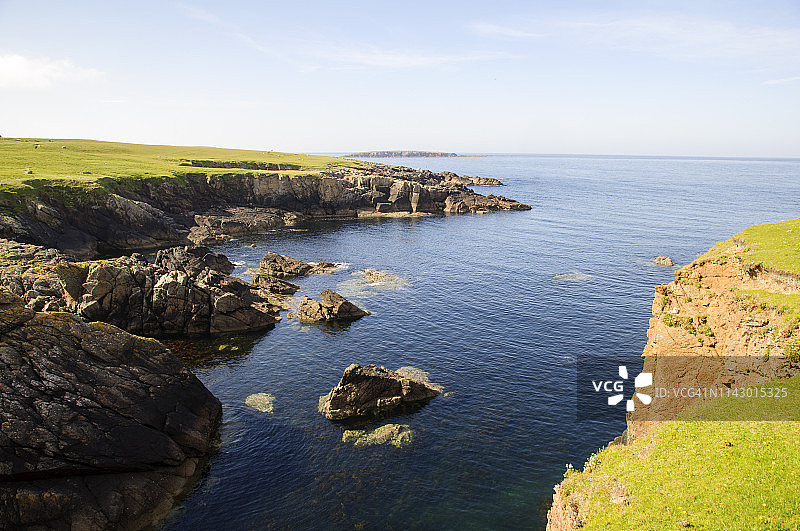 设得兰群岛的兰巴内斯湾图片素材