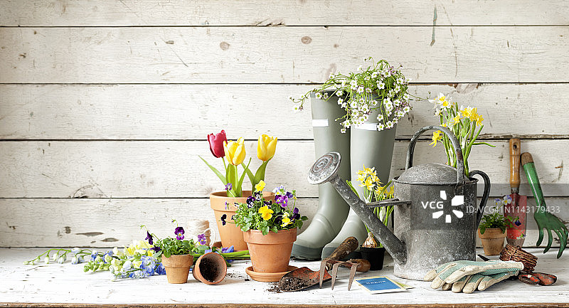 园林工具背景图片素材