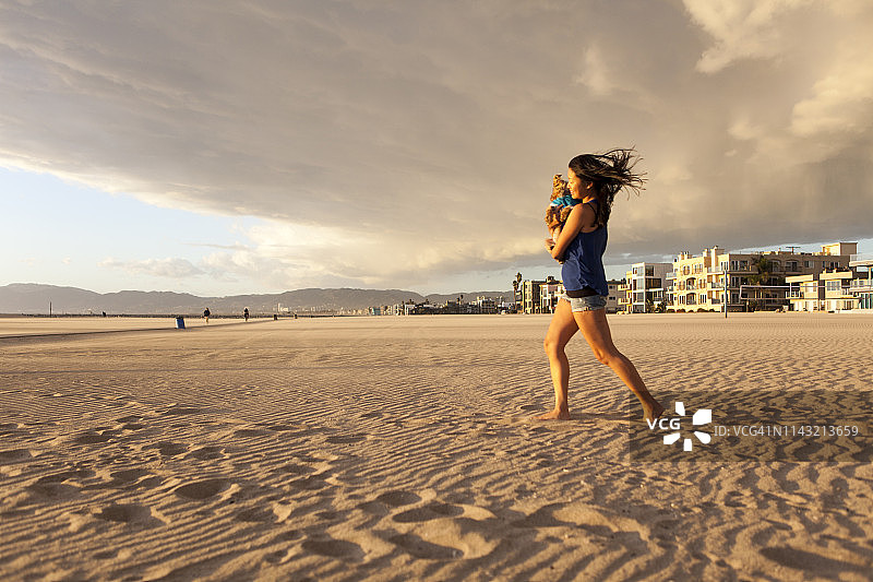 美国加利福尼亚州洛杉矶威尼斯海滩旁的雷伊海滩图片素材