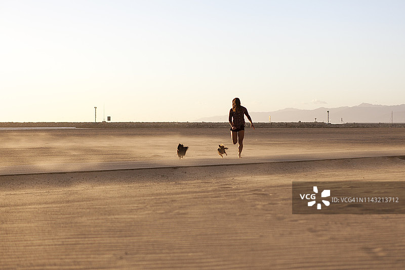 美国加利福尼亚州洛杉矶威尼斯海滩旁的雷伊海滩图片素材