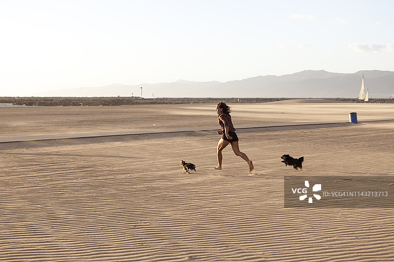 美国加利福尼亚州洛杉矶威尼斯海滩旁的雷伊海滩图片素材