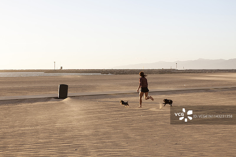 美国加利福尼亚州洛杉矶威尼斯海滩旁的雷伊海滩图片素材