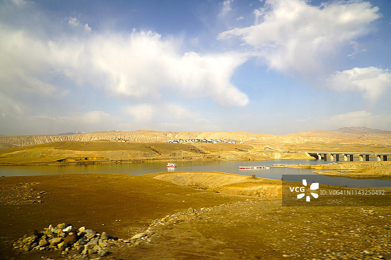 从东方快车火车上眺望图片素材