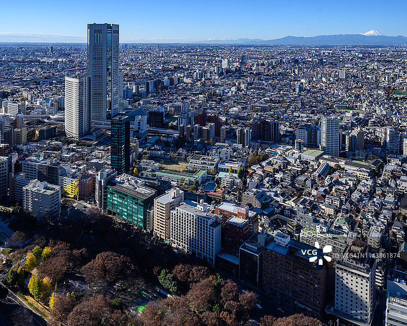 东京城市和富士山图片素材