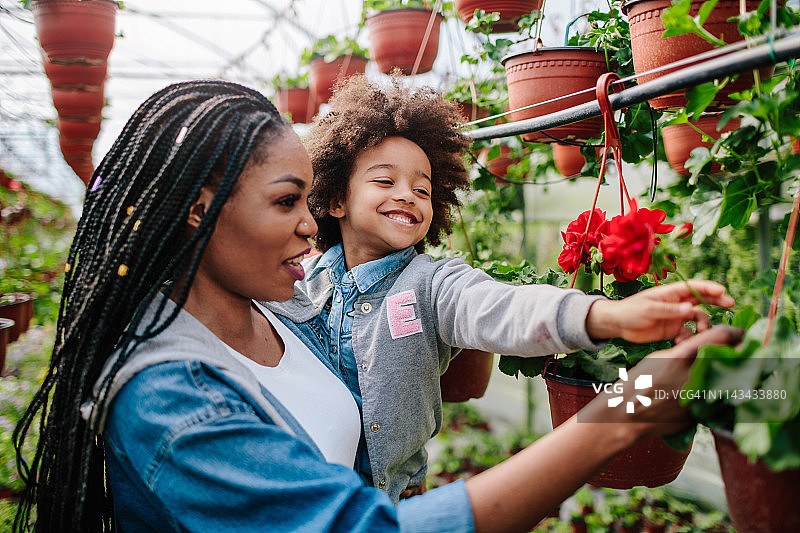 母女园艺图片素材