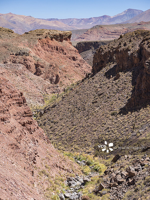 阿根廷高原与卡尔查基河峡谷风光图片素材